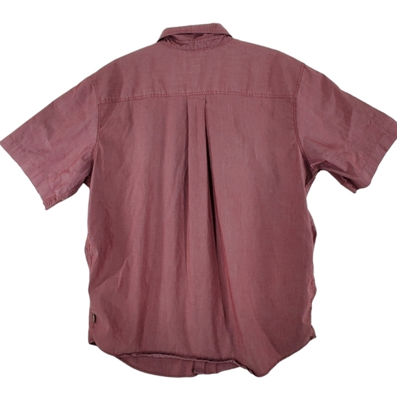 REI Co-op Shirt Mens L Metallic Maroon Short Sleeves Button Down - Picture 3 of 11